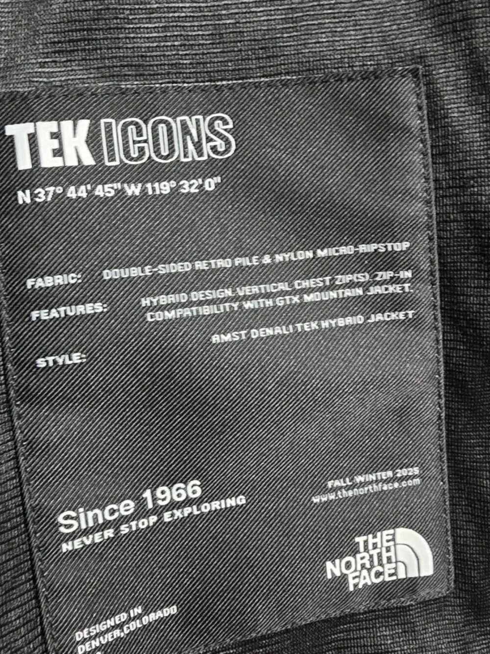 The North Face Men's RMST Denali Tek Jacket Black